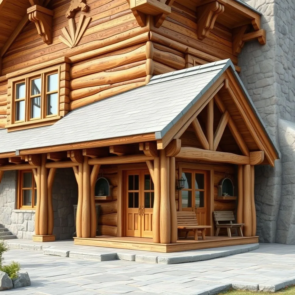 maison en bois et en pierre